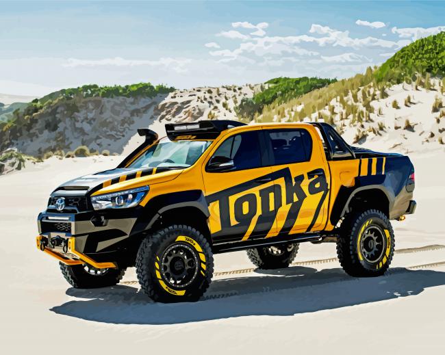 Yellow And Black Utes paint by number