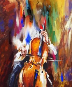 Abstract Italian Violin Player paint by number