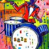 Abstract Jazz Drummer paint by number