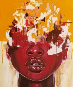 Abstract African Woman paint by numbers