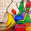 Abstract African Women paint by numbers