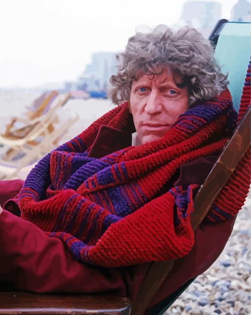 Actor Tom Baker paint by numbers