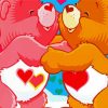 Adorable Carebears Couple paint by numbers