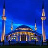 Ahmet Hamdi Akseki Mosque Ankara At Night paint by number