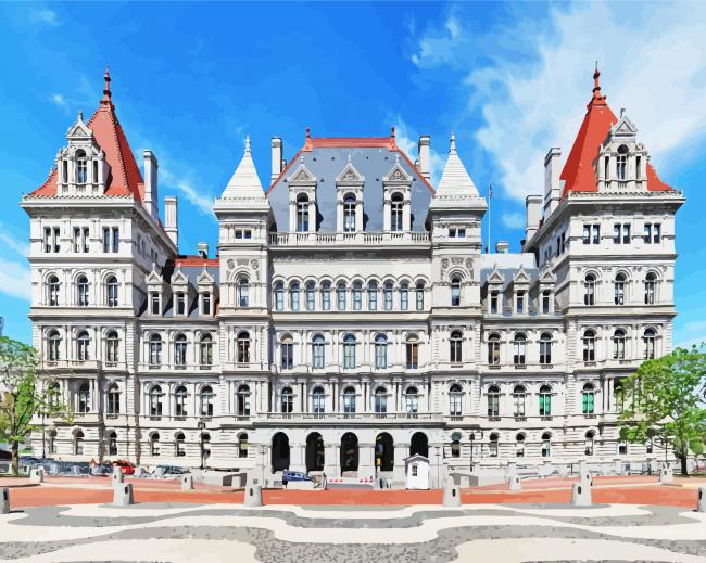 Albany New York State Capitol paint by number