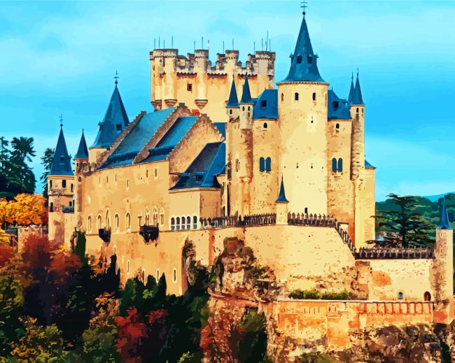 Alcazar De Segovia Castle paint by number