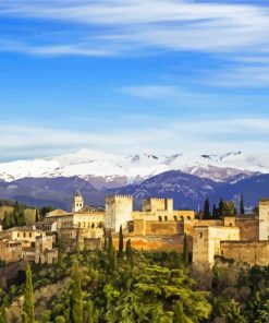 Alhambra Granada Spain paint by number