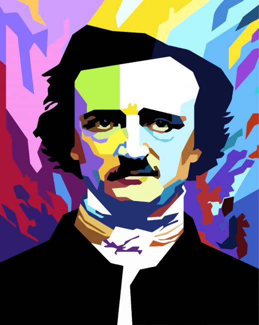Allan Poe Pop Art paint by number