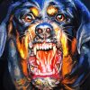 Angry Rottweiler Dog paint by number