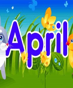 April Rabbit And Bird paint by number