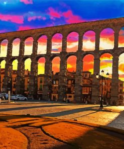Aqueduct Of Segovia Monument paint by number