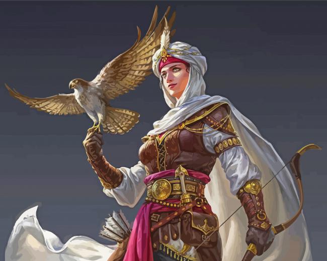 Arabian Huntress paint by numbers