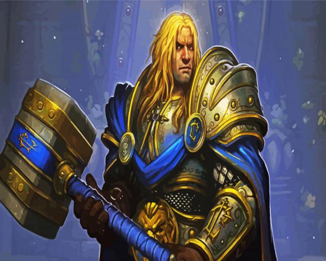 Arthas Hearthstone paint by number