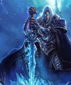 Arthas Menethil With His Sword paint by number