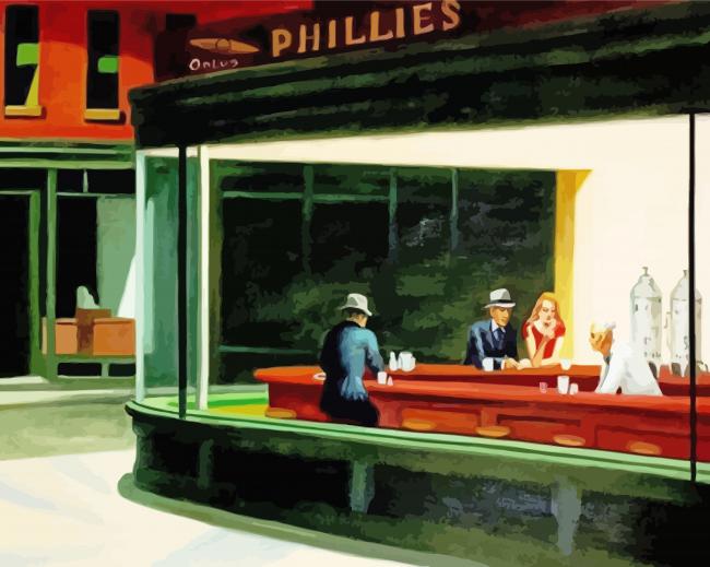 Artistic Nighthawks paint by numbers