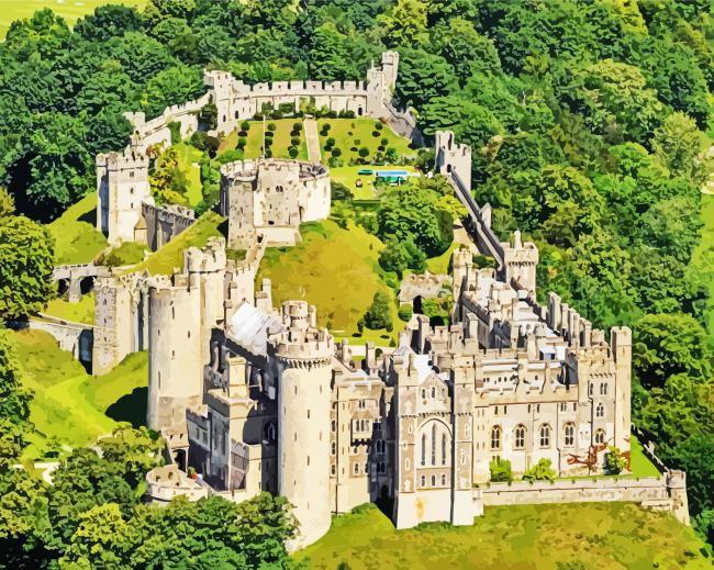 Arundel Castle In England paint by number