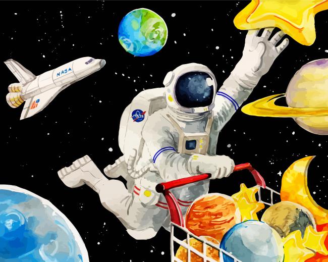 Astronaut Nasa paint by numbers