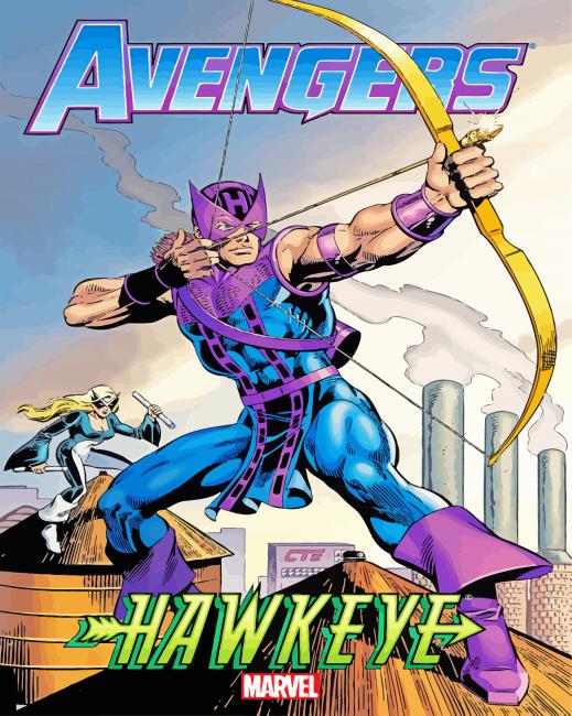 Avengers Hawkeye Hero paint by number