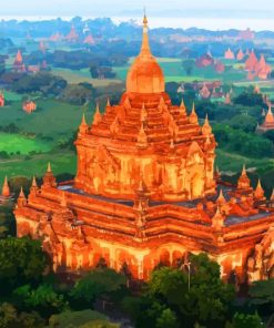 Bagan Myanmar Dhammayangyi Temple paint by numbers