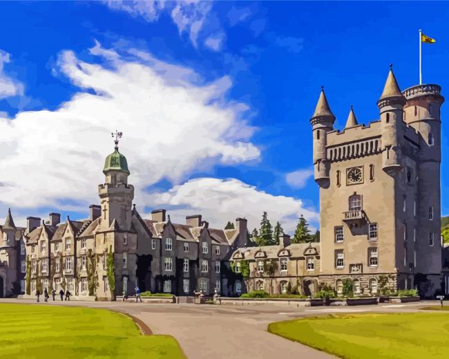 Balmoral Castle England Aberdeen paint by number