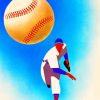 Baseball Pitcher paint by number