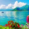 Beautiful View Of Annecy Lake France paint by number