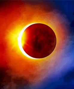Beautiful Solar Eclipse paint by numbers