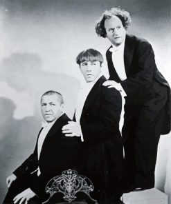 Black And White Three Stooges paint by number