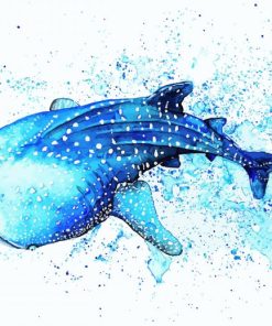 Blue Whale Shark paint by number