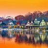 Boathouse Row Philly paint by numbers