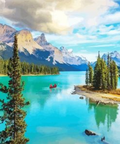 Canada Maligne Lake paint by numbers