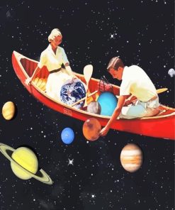 Canoeing In Space paint by numbers
