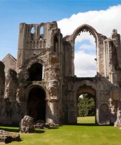 Castle Acre Priory Norfolk paint by numbers