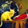 Cat And Lobster Still Life paint by numbers