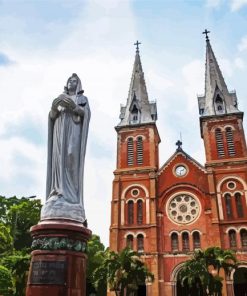 Cathedral In Ho Chi Minh City Saigon paint by number