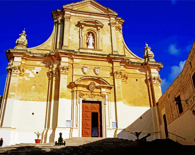 Cathedral Of The Assumption Gozo paint by numbers