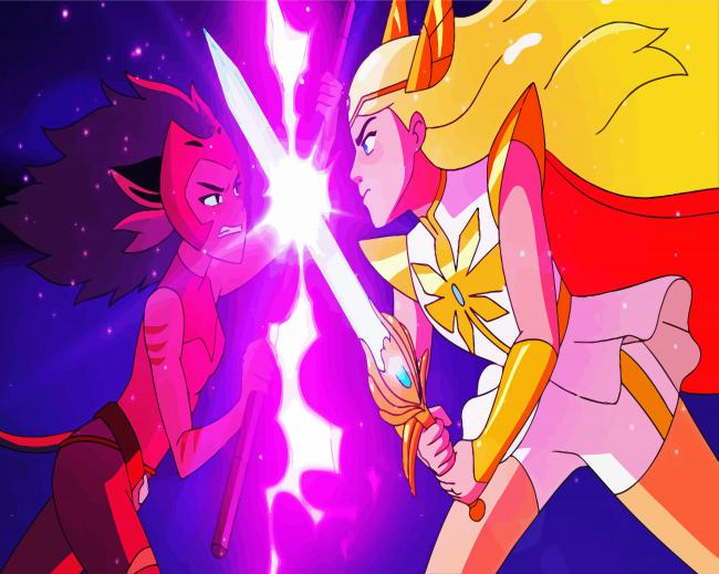 Catra And She Ra paint by number