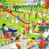 Children At Playground paint by number