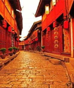 Chinese Traditional Alley paint by number
