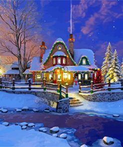 Christmas House Decoration paint by numbers