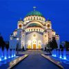 Church Temple Of Saint Sava Serbia paint by number