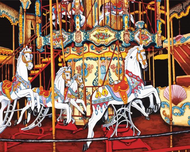 Circus Carousel paint by numbers