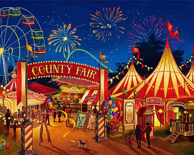 Circus Tents paint by number