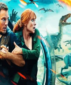 Claire And Owen Jurassic World paint by number
