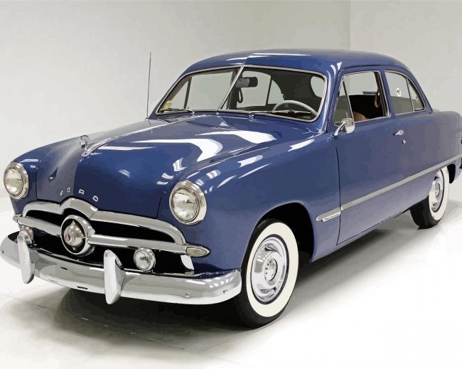 Classic 1949 Ford Tudor paint by numbers