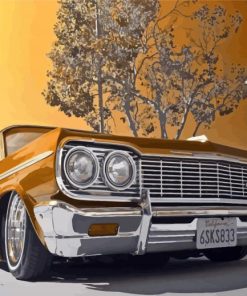 Classic Chevy Imapala paint by numbers