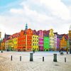 Colorful Buildings Wroclaw Poland paint by numbers