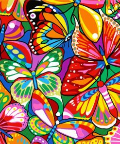 Colorful Butterflies paint by number
