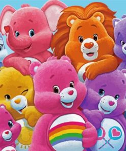 Colorful Carebears paint by numbers