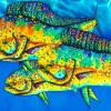 Colorful Mahi Mahi Fish paint by numbers